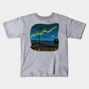 First glimmer of the Northern Lights - Autumn in Lapland Kids T-Shirt